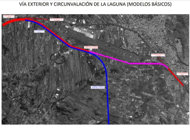 Las líneas roja y rosada es la circunvalación Las líneas roja y rosada es la circunvalación