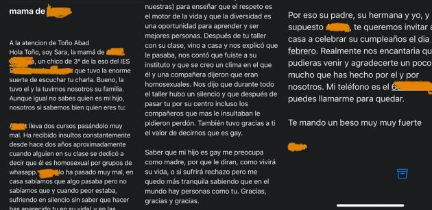 Homofobia y adolescencia: carta de una madre Homofobia y adolescencia: carta de una madre