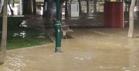 Imagen del parque inundado Imagen del parque inundado