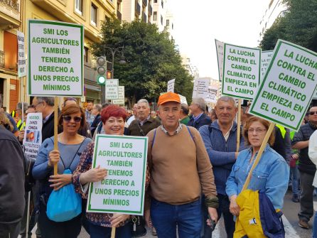 Manifestantes en la tractorada convocada en València Manifestantes en la tractorada convocada en València