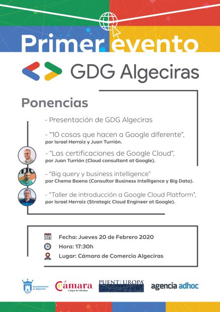 Cartel anunciador del primer evento GDG Algeciras. Cartel anunciador del primer evento GDG Algeciras.