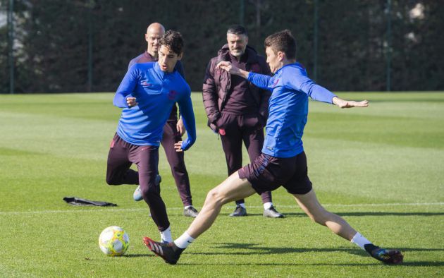 Entrenamiento del Barça B en la Ciudad Deportiva del Barça Entrenamiento del Barça B en la Ciudad Deportiva del Barça