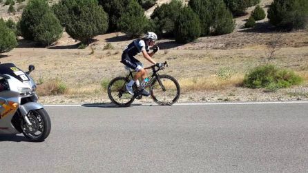 Carlos Rodríguez durante su exhibición en la Vuelta a la Ribera. Carlos Rodríguez durante su exhibición en la Vuelta a la Ribera.