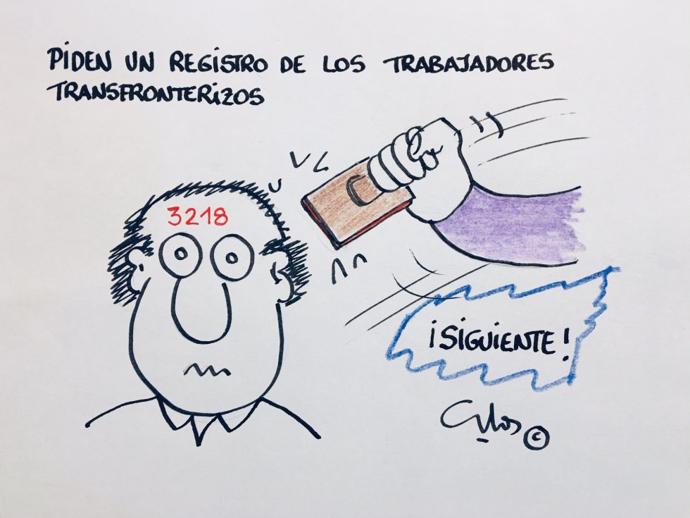 La viñeta de Villanueva y el registro de trabajadores en Gibraltar La viñeta de Villanueva y el registro de trabajadores en Gibraltar