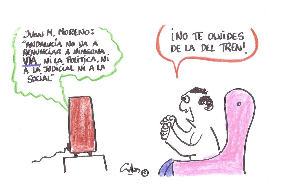 La viñeta de Villanueva y el ferrocarril La viñeta de Villanueva y el ferrocarril