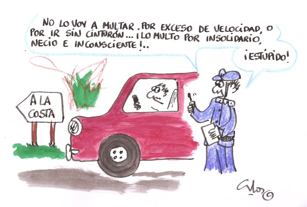 La viñeta de Villanueva, multa a la estupidez humana. La viñeta de Villanueva, multa a la estupidez humana.