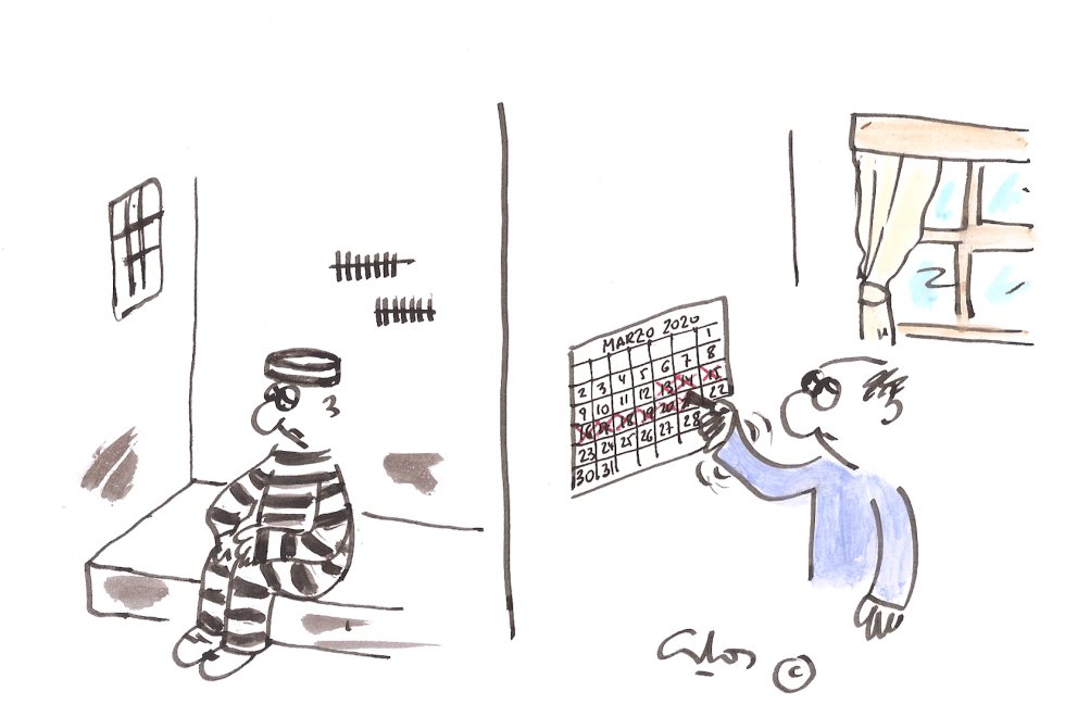 La viñeta de Villanueva, confinamiento. La viñeta de Villanueva, confinamiento.