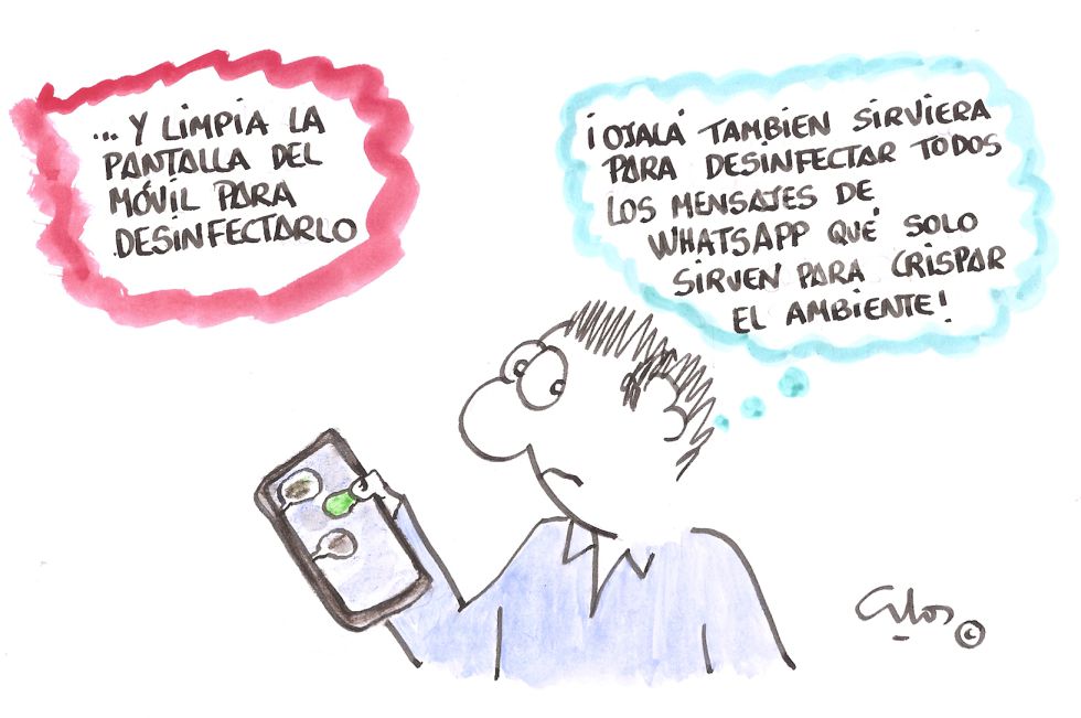 La viñeta de Villanueva, desinfección de mensajes. La viñeta de Villanueva, desinfección de mensajes.