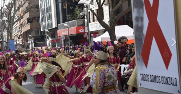 Imagen de la representación de la Asociación cultural "Axonsou" en el desfile Imagen de la representación de la Asociación cultural "Axonsou" en el desfile