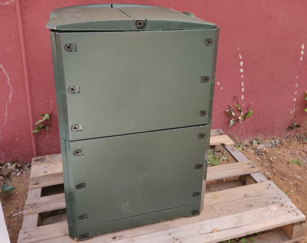 Cubo de compostaje del colegio 'Cervantes' de Santa Cruz de Mudela Cubo de compostaje del colegio 'Cervantes' de Santa Cruz de Mudela