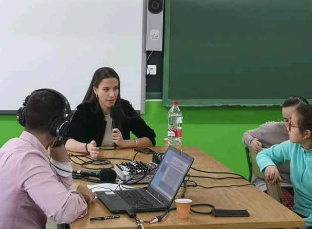 Grabación de uno de los programas de radio, por la igualdad Grabación de uno de los programas de radio, por la igualdad