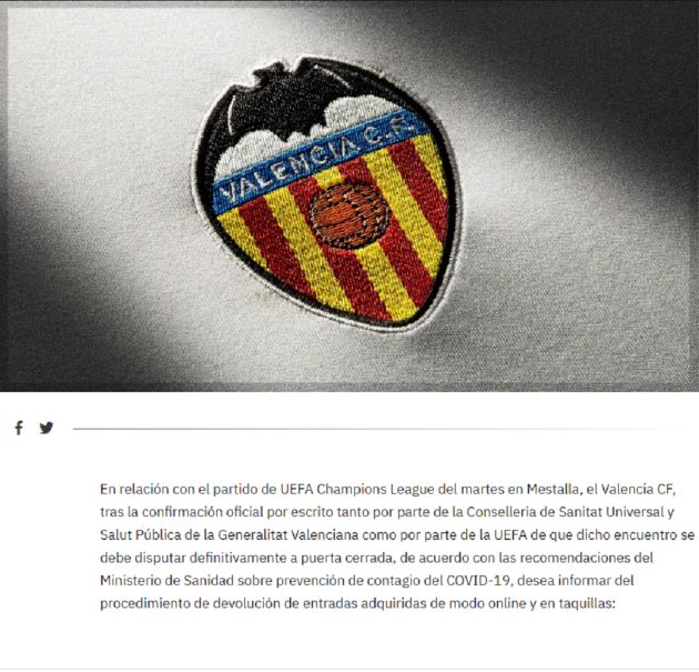 Comunicado oficial del VCF Comunicado oficial del VCF