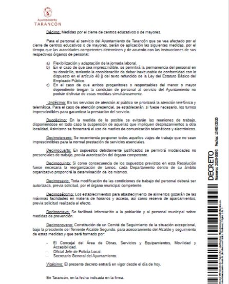 Resolución de medidas urgentes Resolución de medidas urgentes