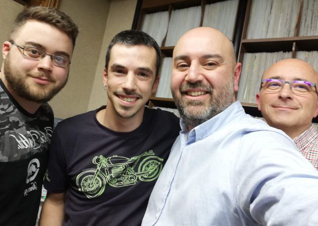 Adrián Pascual, Juan Misis, David Matarranz y Roberto López tras la tertulia en los estudios de Radio Segovia Adrián Pascual, Juan Misis, David Matarranz y Roberto López tras la tertulia en los estudios de Radio Segovia