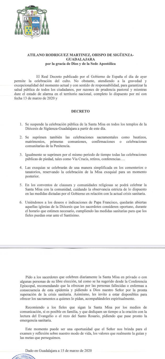 Decreto obispo Decreto obispo