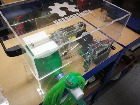 Prototipo del respirador creado por el equipo de investigadores asturianos Prototipo del respirador creado por el equipo de investigadores asturianos