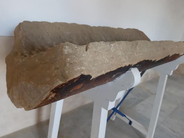 Parte de una antigua tubería de la red de abastecimiento Parte de una antigua tubería de la red de abastecimiento
