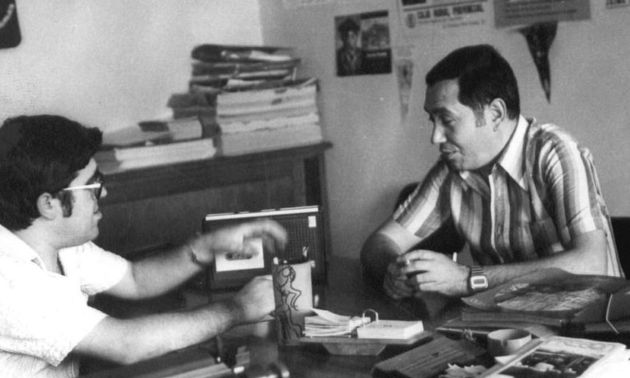 José Vicente Ávila entrevista a Gonzalo Pelayo en 1982. José Vicente Ávila entrevista a Gonzalo Pelayo en 1982.
