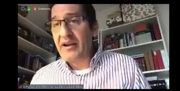 Jose Manuel Caballero durante la videoconferencia de este lunes Jose Manuel Caballero durante la videoconferencia de este lunes