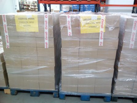 Palés enviados a Ifema desde Palencia Palés enviados a Ifema desde Palencia
