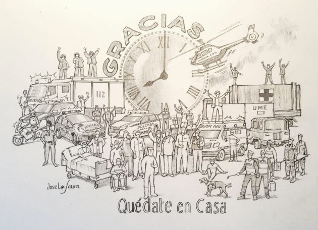 Segovia: López Saura homenajea cada día a un colectivo con su lápiz Segovia: López Saura homenajea cada día a un colectivo con su lápiz