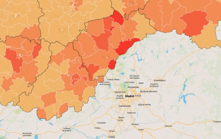 Las zonas fronterizas con Madrid de Segovia, Ávila y Soria muestran un aumento de sus casos en MEDORA respecto a las medias de las provincias Las zonas fronterizas con Madrid de Segovia, Ávila y Soria muestran un aumento de sus casos en MEDORA respecto a las medias de las provincias