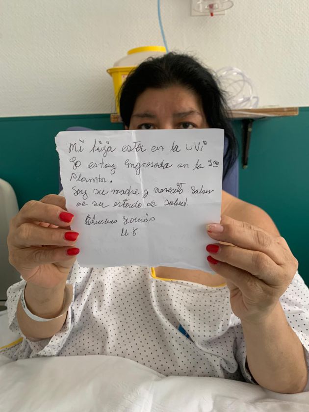 Nota que María dejó en su habitación para preguntar por su hija. Nota que María dejó en su habitación para preguntar por su hija.