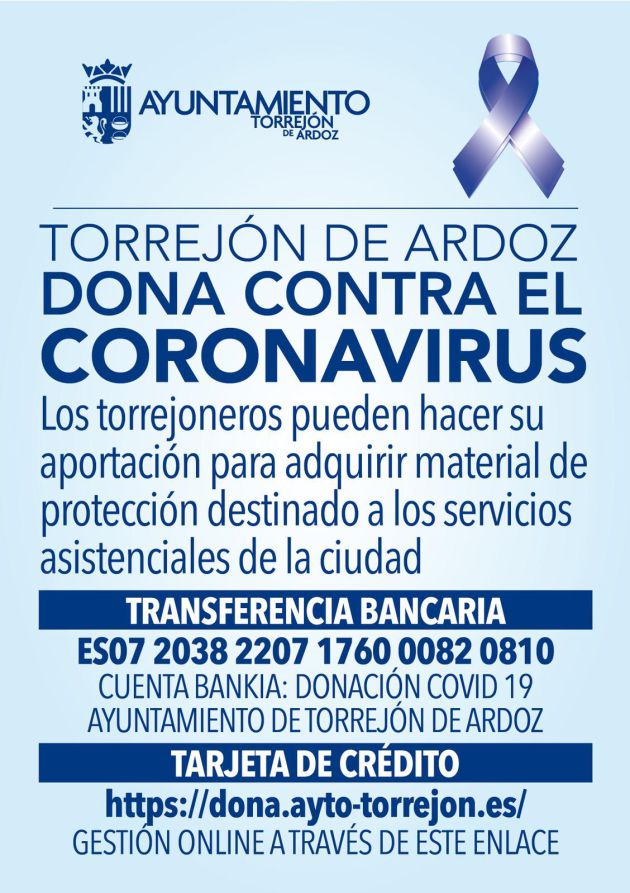 Información para aportar donaciones en la lucha contra el COVID-19 Información para aportar donaciones en la lucha contra el COVID-19