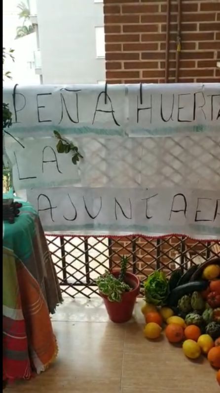 Barraca huertana de la Peña la Ajuntaera en el balcón de casa Barraca huertana de la Peña la Ajuntaera en el balcón de casa