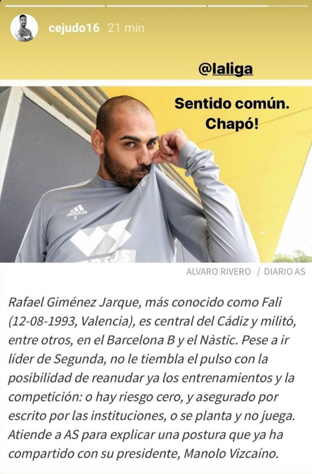 Publicación de Cejudo en su cuenta de Instagram Publicación de Cejudo en su cuenta de Instagram