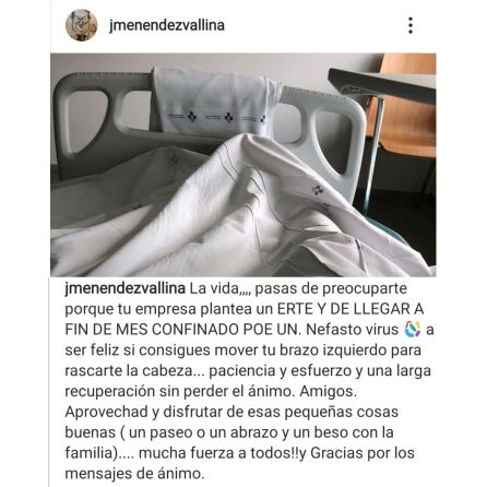 Mensaje de Jorge Menéndez Vallina en Instagram Mensaje de Jorge Menéndez Vallina en Instagram