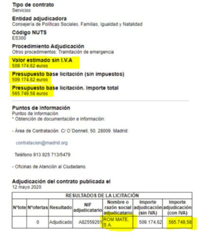 Primer contrato que la Comunidad atribuye a un error. Primer contrato que la Comunidad atribuye a un error.