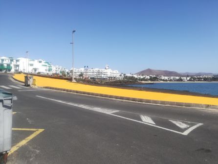 Tramo del Paseo de las Cucharas tras ser pintado. Tramo del Paseo de las Cucharas tras ser pintado.