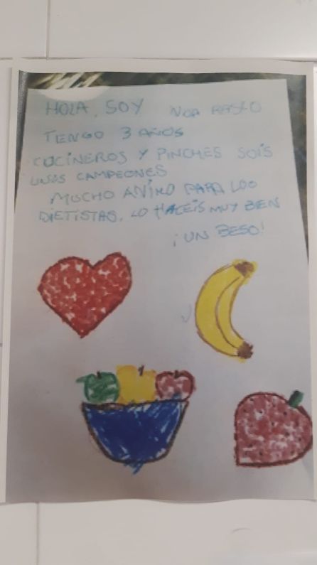 Dibujo de agradecimiento de un niño a la cocina del Juan Ramón Jiménez Dibujo de agradecimiento de un niño a la cocina del Juan Ramón Jiménez