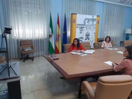Un momento de la reunión con la subdelegada del Gobierno, Catalina Madueño (primera por la izquierda). Un momento de la reunión con la subdelegada del Gobierno, Catalina Madueño (primera por la izquierda).