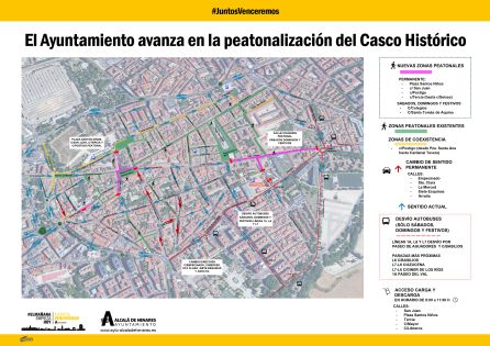 Mapa de peatonalización del casco histórico Mapa de peatonalización del casco histórico
