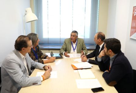 Imagen de una las reuniones mantenidas con diferentes grupos parlamentarios. En este caso, Ciudadanos Imagen de una las reuniones mantenidas con diferentes grupos parlamentarios. En este caso, Ciudadanos