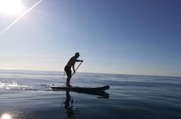 BigMike practicando el paddle SUP BigMike practicando el paddle SUP
