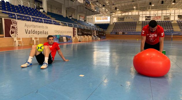 Imagen del primer entrenamiento, durante este lunes Imagen del primer entrenamiento, durante este lunes