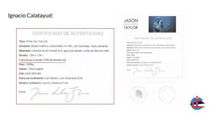 Uno de los certificados de autenticidad de una de las fidguras. Uno de los certificados de autenticidad de una de las fidguras.