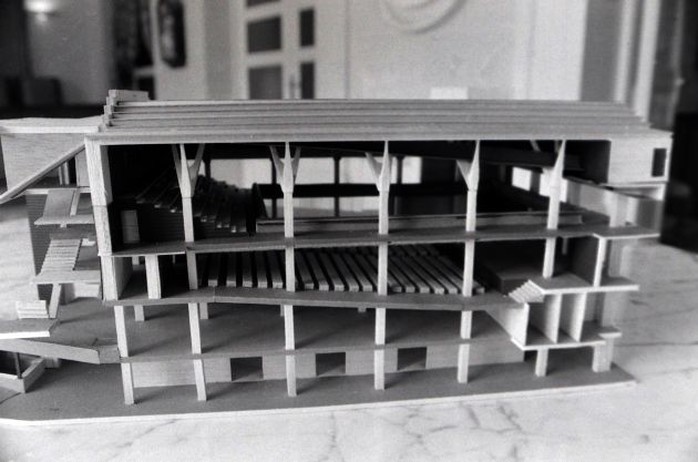 Detalle de la maqueta del proyecto de rehabilitación del Teatro Cervantes del año 1999 Detalle de la maqueta del proyecto de rehabilitación del Teatro Cervantes del año 1999