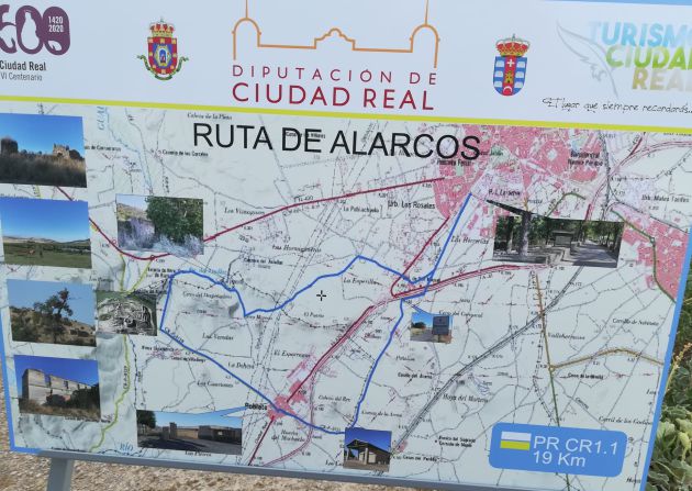 Mapa de la ruta de Alarcos Mapa de la ruta de Alarcos