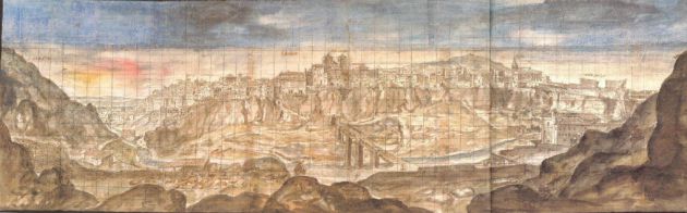 Primera referencia gráfica de las Casas Colgadas de Cuenca del pintor flamenco Antón van den Wyngaerde de 1565 Primera referencia gráfica de las Casas Colgadas de Cuenca del pintor flamenco Antón van den Wyngaerde de 1565