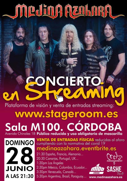 Cartel del concierto de Medina Azahara en streaming Cartel del concierto de Medina Azahara en streaming