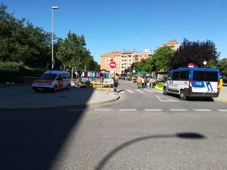 El único acceso habilitado está frente a la fachada del colegio Fernán González El único acceso habilitado está frente a la fachada del colegio Fernán González