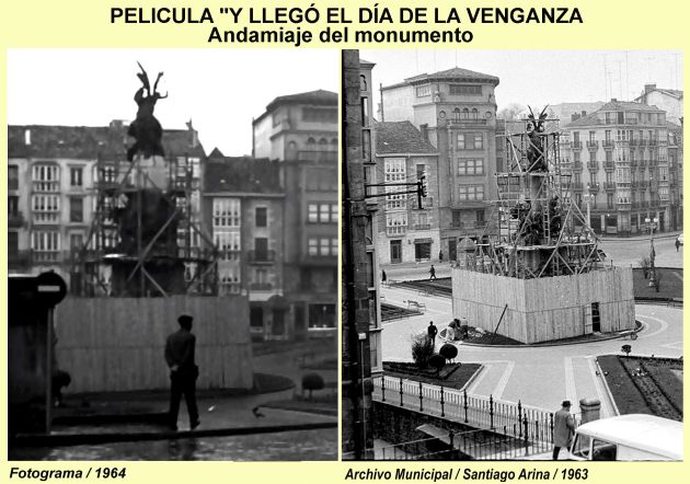El andamiaje que había en la Virgen Blanca también fue replicado para la película El andamiaje que había en la Virgen Blanca también fue replicado para la película