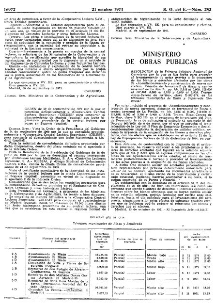 Publicación del BOE en 1971 donde permite a CELESE la venta de leche en Madrid Publicación del BOE en 1971 donde permite a CELESE la venta de leche en Madrid
