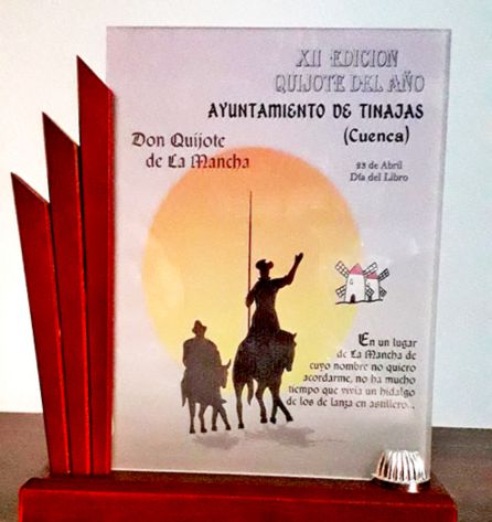 Premio concedido por el Museo Cervantes de Baena al Ayuntamiento de Tinajas. Premio concedido por el Museo Cervantes de Baena al Ayuntamiento de Tinajas.
