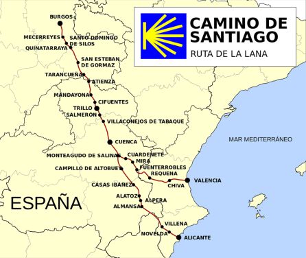 Plano de la Ruta de la Lana. Plano de la Ruta de la Lana.