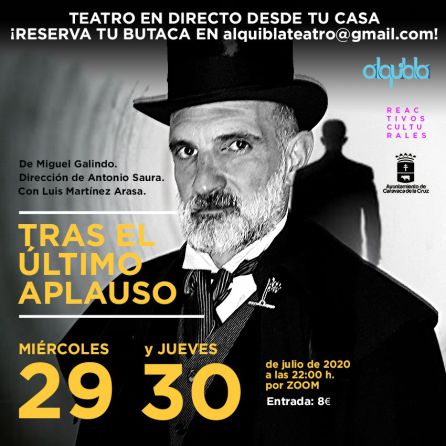 Cartel anunciador de 'Tras el último aplauso' Cartel anunciador de 'Tras el último aplauso'